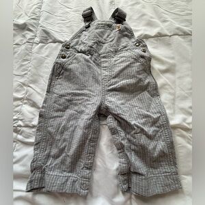 Gymboree Baby Boys light Gray Plaid Overalls Cotton